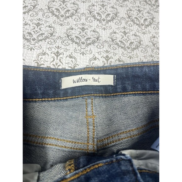 Willow & Root Jeans High Rise The Mom Fit Distressed Women's 25 Blue Pants Denim - Picture 6 of 9
